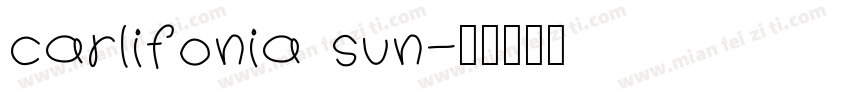 carlifonia sun字体转换